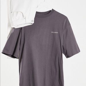 Collusion Oversized T-shirt in Charcoal